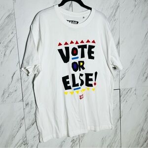 LIKE NEW AKOO Vote Or Else Voter Graphic Short Sleeve Cotton Tee Shirt SZ L